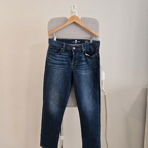 7 For All Mankind Dark Blue Skinny Jeans